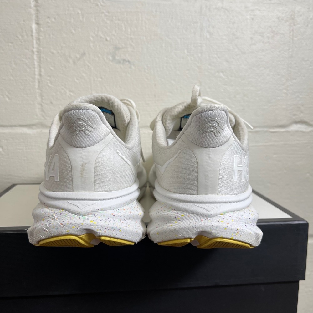 Hoka‎ One One Clifton 9 1127896-WTL White Lemonade Running Shoes Women's 10 B - Picture 6 of 11